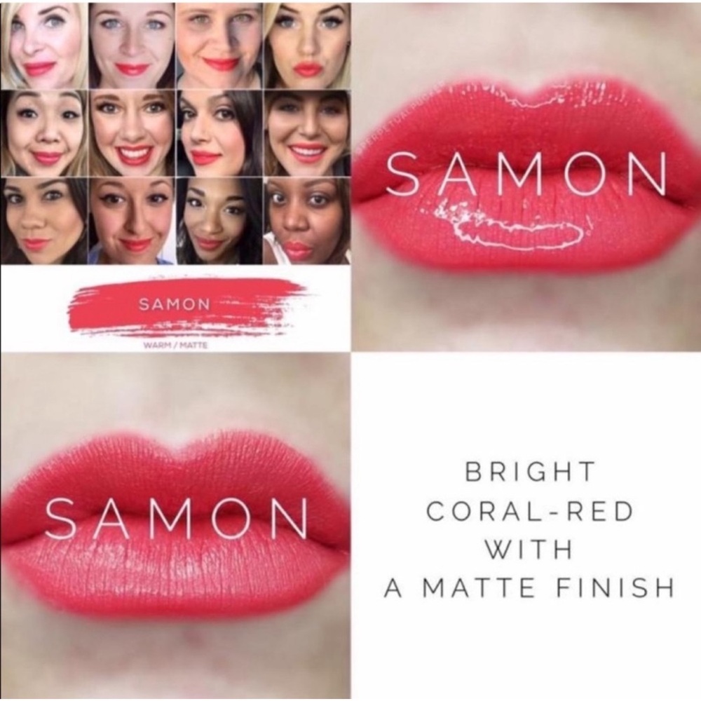 NWT LipSense Samon (Coral-Red) Matte Finish